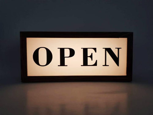 OPEN lightbox创意照明灯箱夜灯led桌灯家居气氛台灯广告灯箱