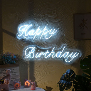 新款LED日光灯 生日派对聚会背景装饰灯happy birthday字母灯
