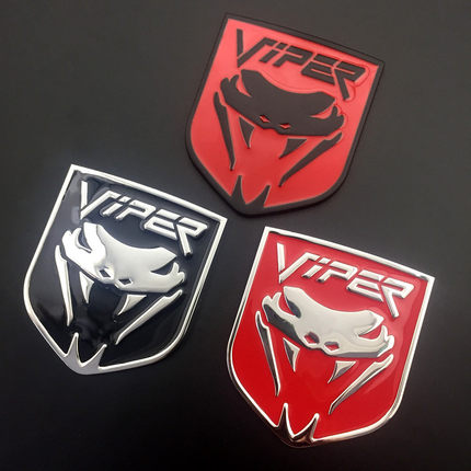 蛇头金属贴车贴3D个性金属车标VIPER车身装饰贴尾标侧贴