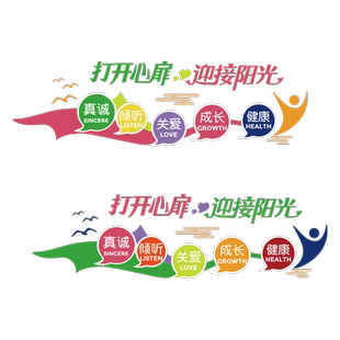 心理健康咨询室布置灵驿站辅导文化墙面装饰贴画疗愈空间挂图软装