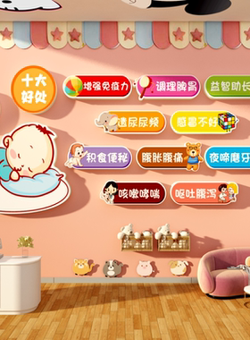 小儿推拿布置店墙面装饰形象宣传海报广告贴纸挂画母婴文化室背景
