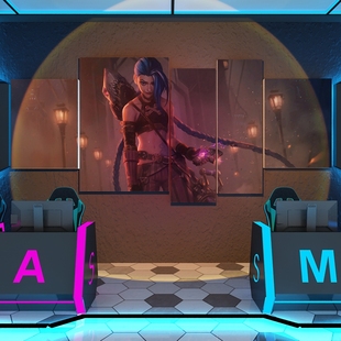 金克丝斯双城之战装 饰挂画海报电竞房间布置墙壁面英雄联盟周边贴