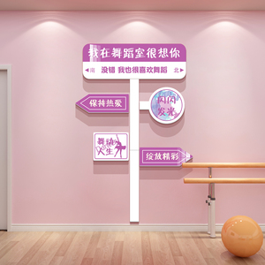 开学艺术培训班机构舞蹈房教室布置墙面装饰文化形象墙背景贴纸画