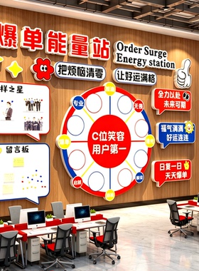 企业文化照片贴员工风采加油站展示架办公司室装饰能量补给站墙面