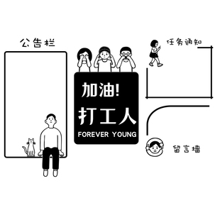 班组建设公告栏团队励志展示板会议办公室装饰布置文化墙面贴设计