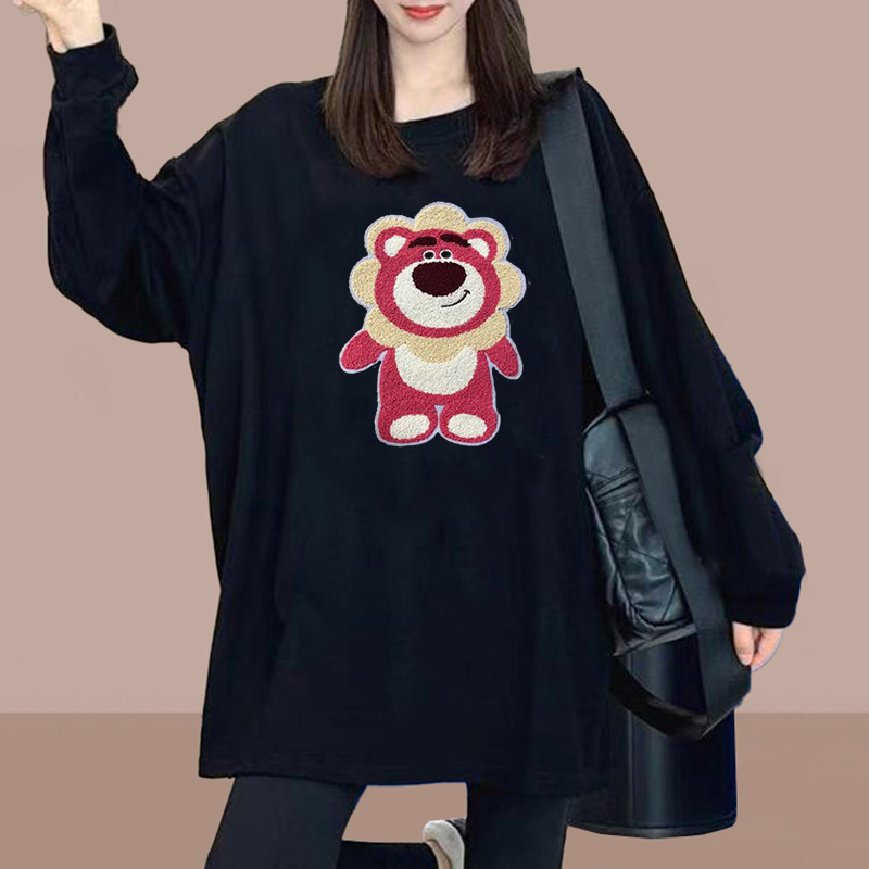 300斤特大码女春秋宽松显瘦卫衣