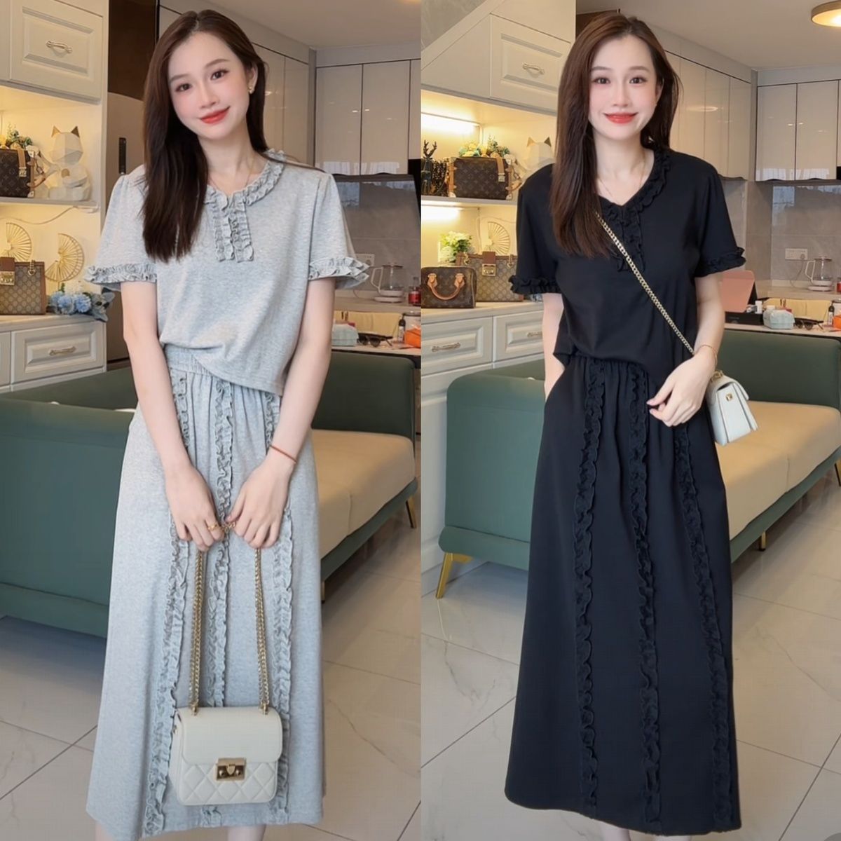 300斤特大码女装夏显瘦两件套装