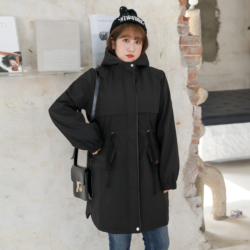 2025新款秋冬季派克服中长款棉袄外套300斤特大码女胖MM加厚棉衣