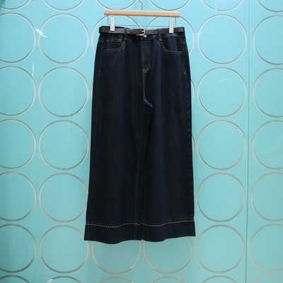 MRER莫乂义    专柜正品春季新款百搭显瘦简约阔腿牛仔裤R5A72622