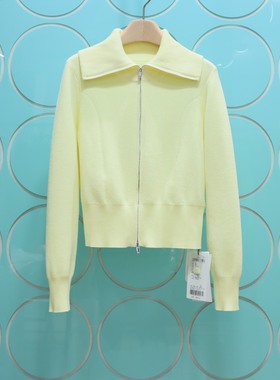 MRER莫乂义 专柜正品春季新款翻领修身拉链针织开衫线衫R5C55262