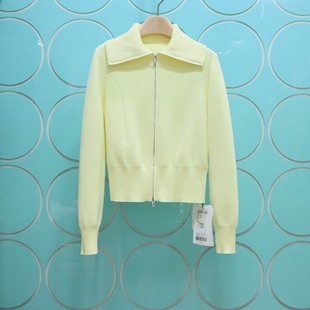 MRER莫乂义 专柜正品春季新款翻领修身拉链针织开衫线衫R5C55262