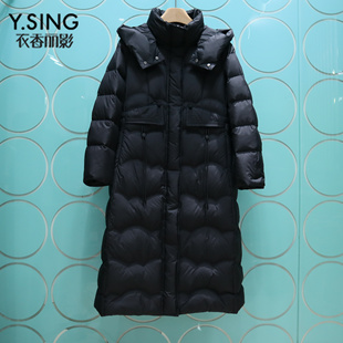 YSING衣香丽影专柜正品2025冬季新款连帽长款羽绒服外套141037515