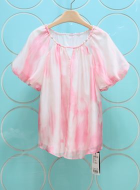 MRER莫乂义 专柜正品夏季新款休闲气质泡泡袖甜美上衣R4B22134