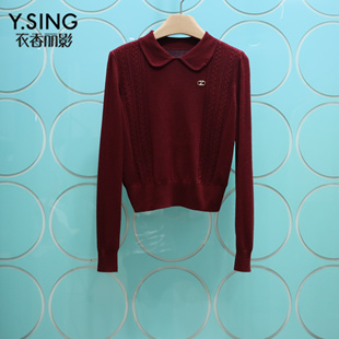 YSING衣香丽影专柜正品2025冬季新款立领套头羊毛针织衫140939030
