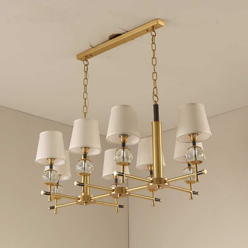 新款美式乡村全铜现代简约时尚设计师客厅餐厅书房样板房创意吊灯