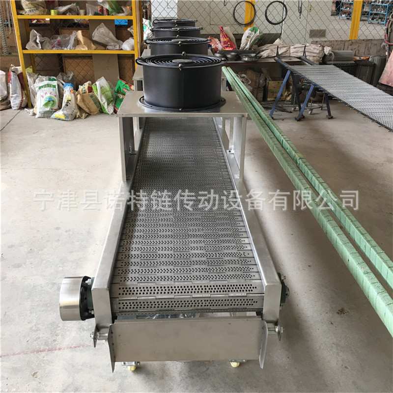 现货500宽压铸机散温链板输送机 Z型板链提升机 全自动爬坡上料机
