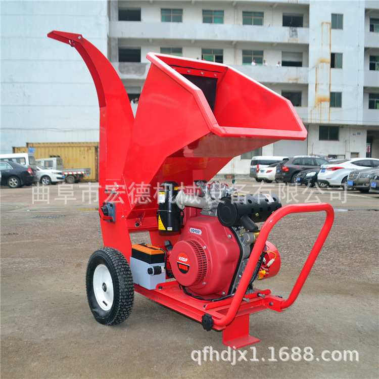 移动园林绿化枝条处理机 小型树枝粉碎机 柴油汽油碎枝机