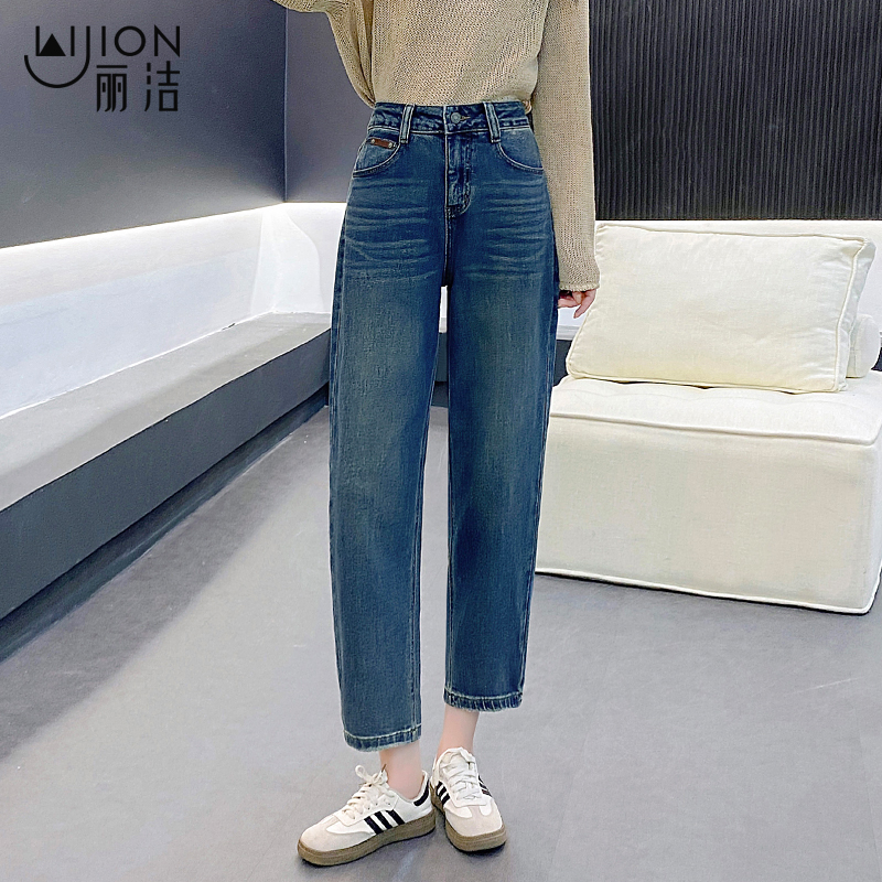慵懒松弛感老爹牛仔裤梨型身材裤