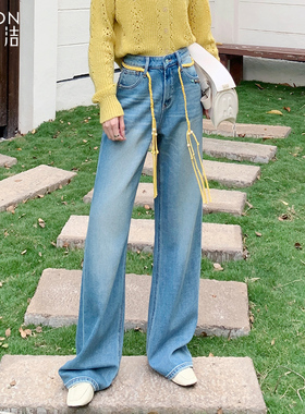 GS26F203 褪色直筒裤