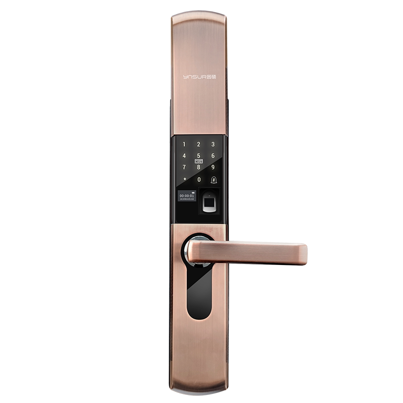 指纹锁家用防盗门智能门锁防脉冲电子密码锁通用门禁锁因硕b08