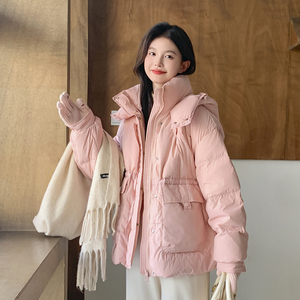 现货2025冬季新款粉色小个子宽松显瘦羽绒服女1322-P185K298图片