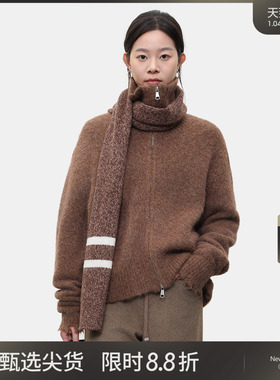 LADY’S DIARY 秋季复古色羊驼毛开衫毛衣女2025新款加厚针织外套