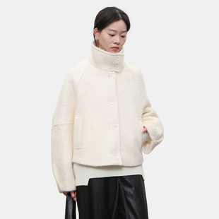 高端气质短款 LADY’S 羊毛呢大衣女2025新款 冬季 马海毛外套 DIARY