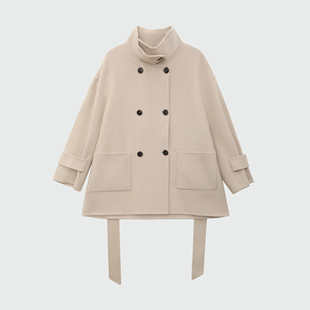 高智感100%绵羊毛外套 廓形双面呢大衣女2025秋冬季 LADY’S DIARY