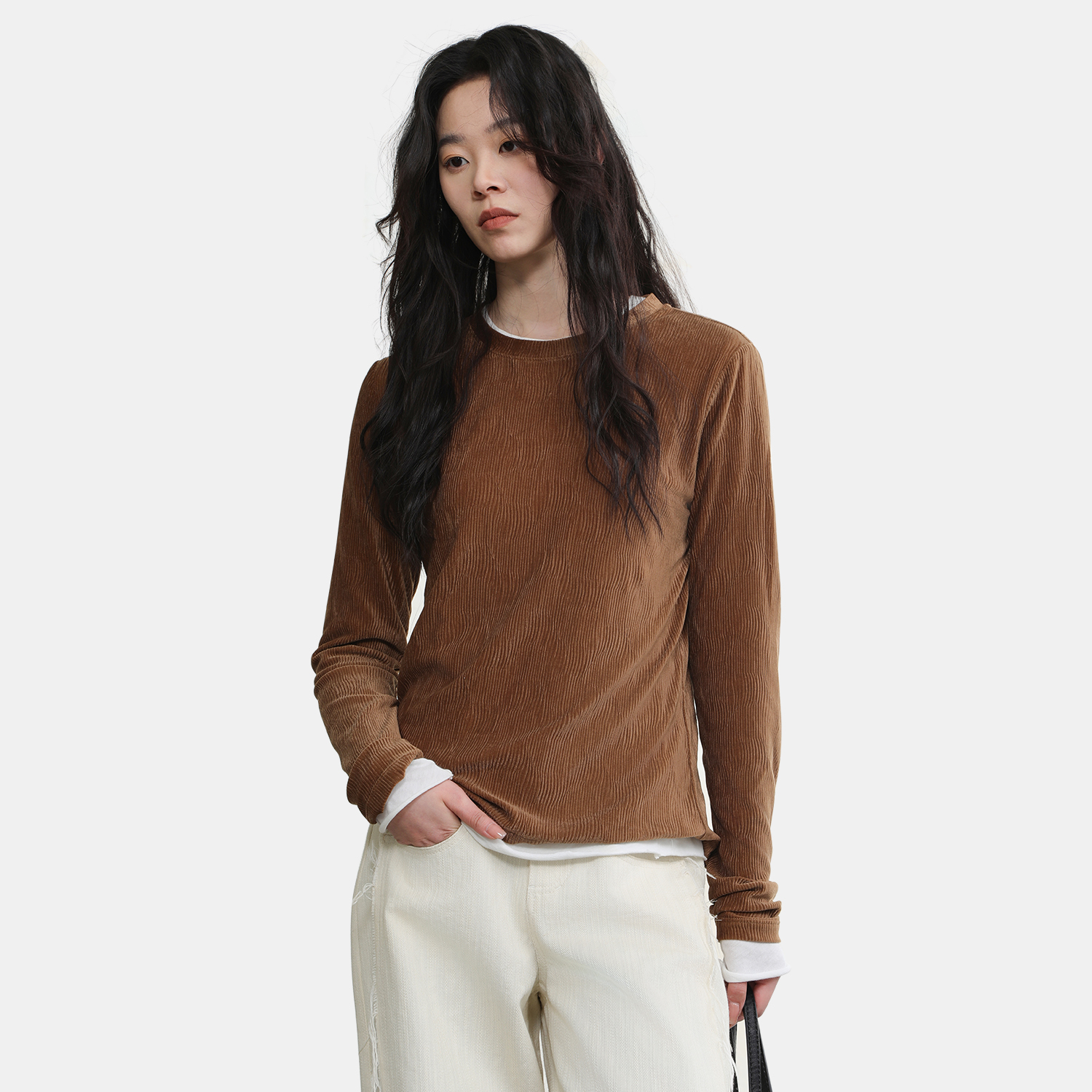 女性日记春秋长袖内搭T恤上衣