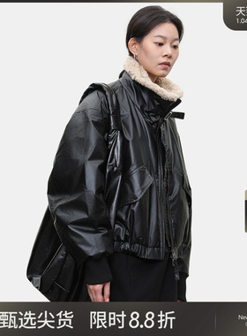 LADY’S DIARY 摩登复古夹克羽绒服女25秋冬90白鸭绒短款保暖外套