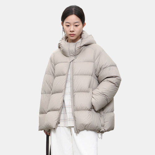 女性日记冬新款蓬松白鸭绒羽绒服