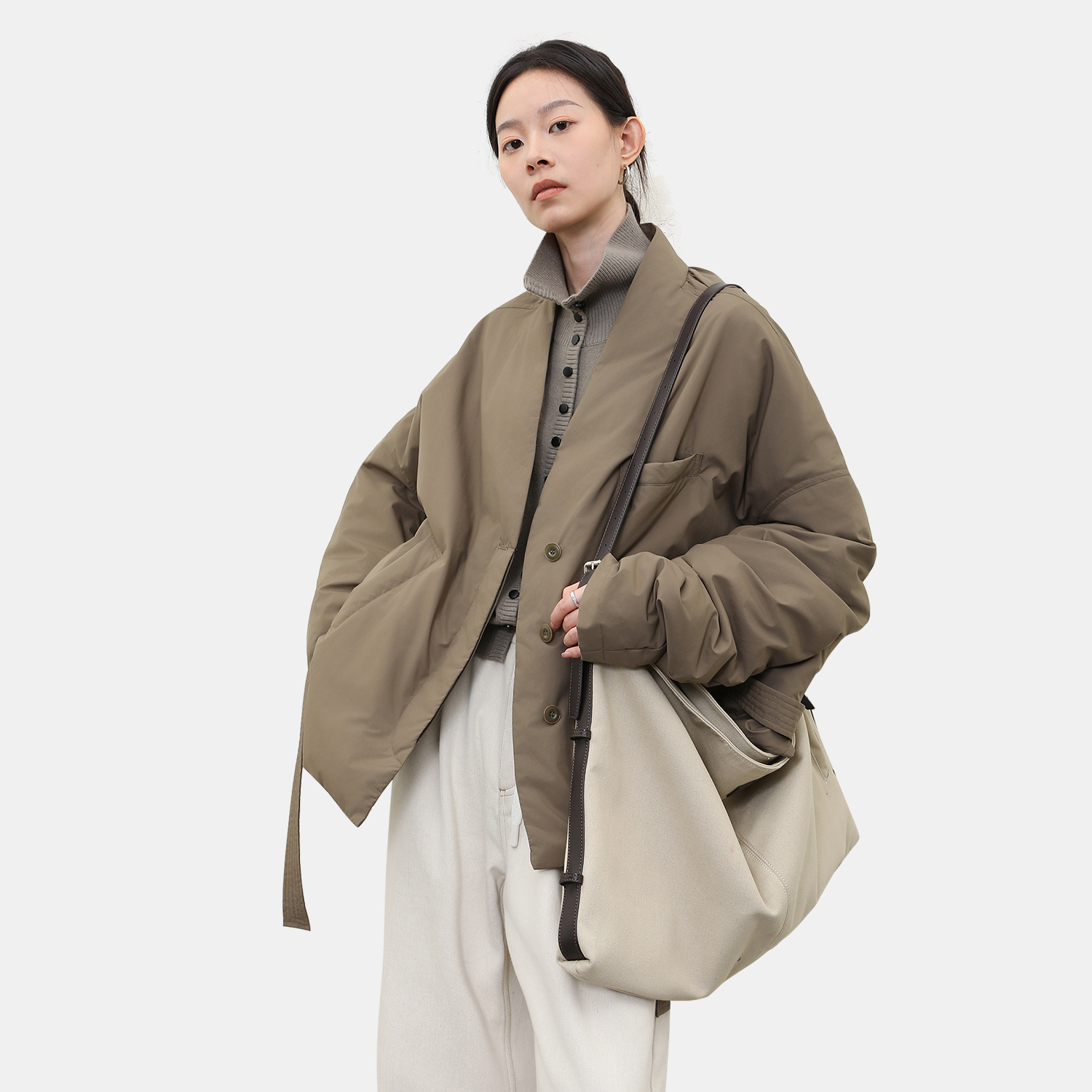 女性日记90白鸭羽绒服女冬季