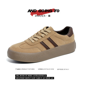 厚底德训鞋运动休闲板鞋2024新款经典百搭拼接情侣板鞋839 P55图片