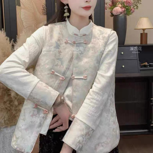 【紫蝶·夹棉】新中式国风马甲女款2025冬新款重工刺绣上衣