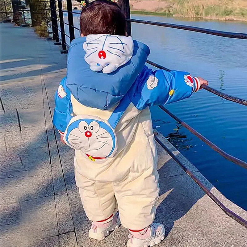 羽绒服加绒加厚哆啦A梦