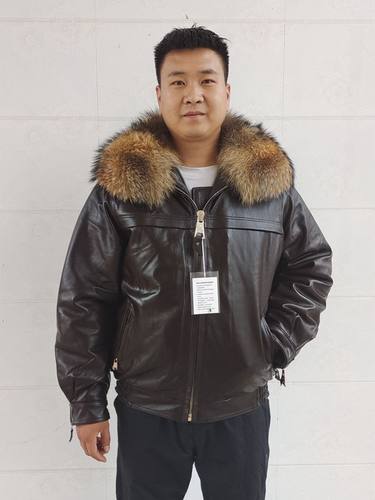 九云梦真皮皮衣航空服牛皮