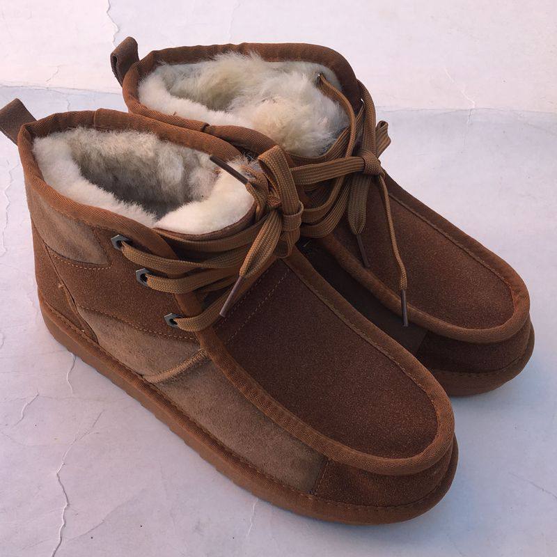 冬季真皮羊毛棉靴加厚加绒皮毛一体雪地靴男防滑保暖超轻大头棉鞋,流行男鞋,高帮鞋,淘宝优惠券,粉丝福利购,淘宝优惠卷