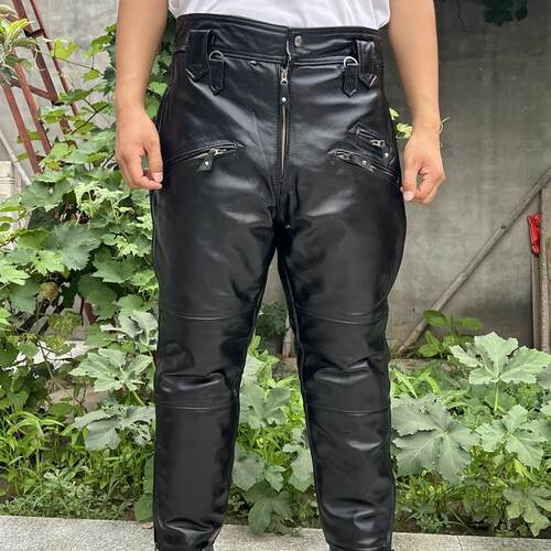 牛皮马裤高腰加厚保暖