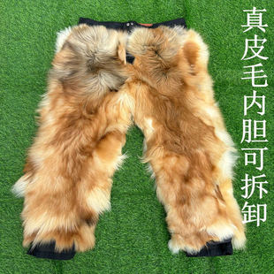 中老年 棉裤 真羊皮毛一体男女士天然羊皮裤 子高腰加厚休闲防风冬季