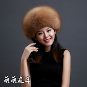 皮草帽子女狐狸毛蒙古帽冬天真皮冬季 东北护耳民族风保暖滑雪帽