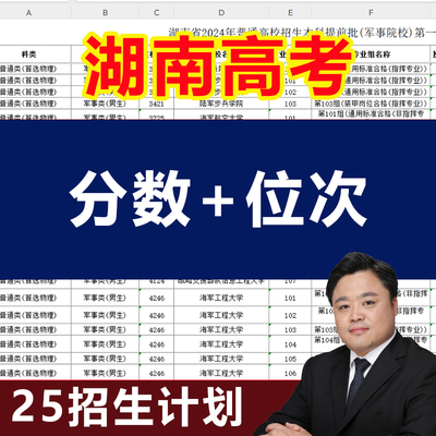 2025年湖南高考志愿填报指南教程录取分数投档线本专科非艺术体育