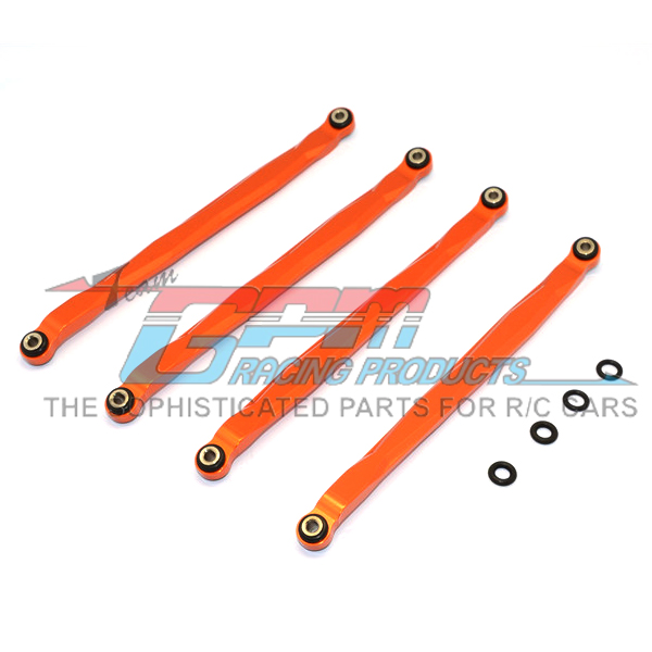 GPM FOR AXIAL WRAITH 1/10 鋁合金管狀支撐框架/下拉杆 - 4件裝