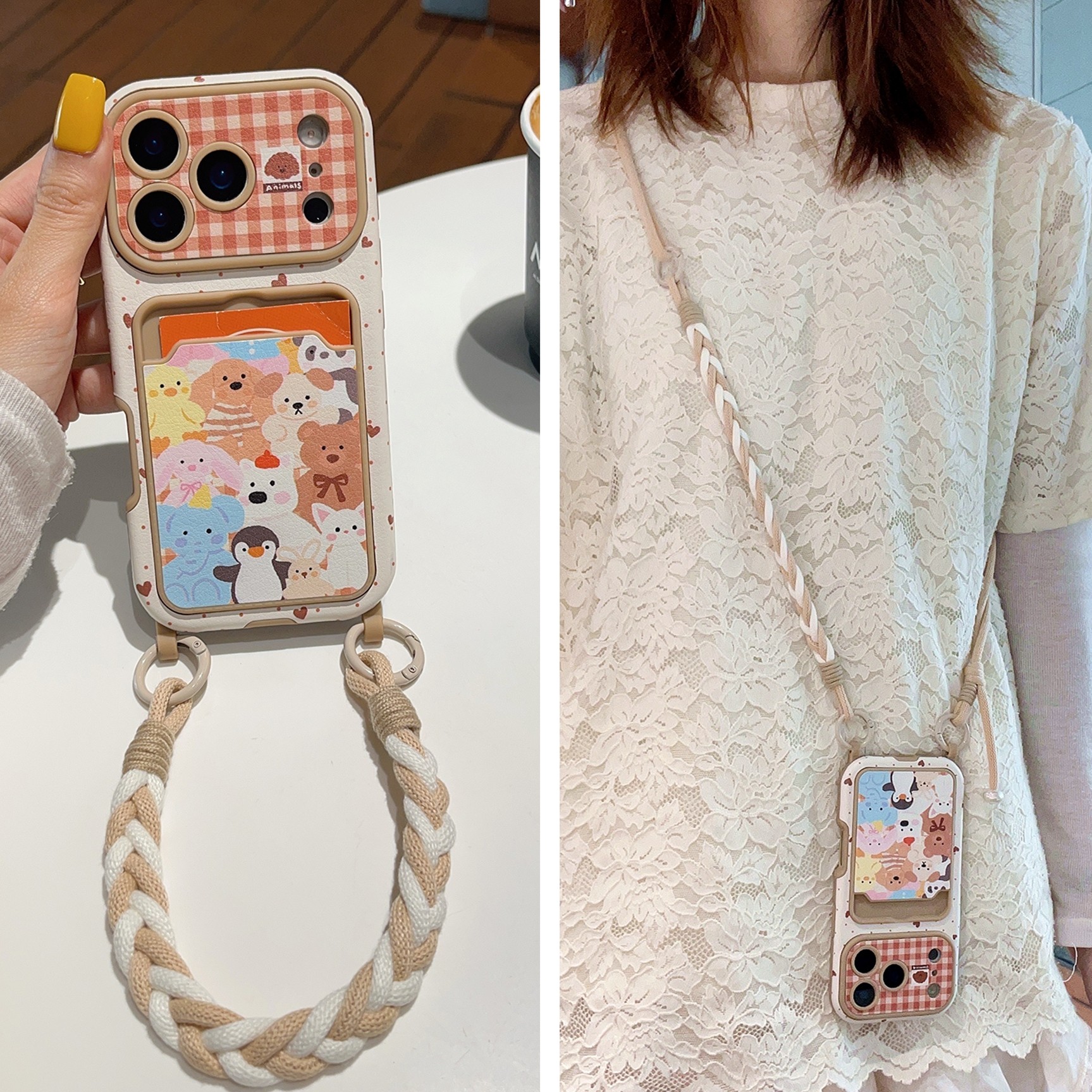 皮质卡包带挂绳适用苹果17promax手机壳iphone16pro新款14pro便携手绳13可插卡15ProMax斜挎可背带17pro手拎,3C数码配件,手机保护套/壳,淘宝优惠券,粉丝福利购,淘宝优惠卷