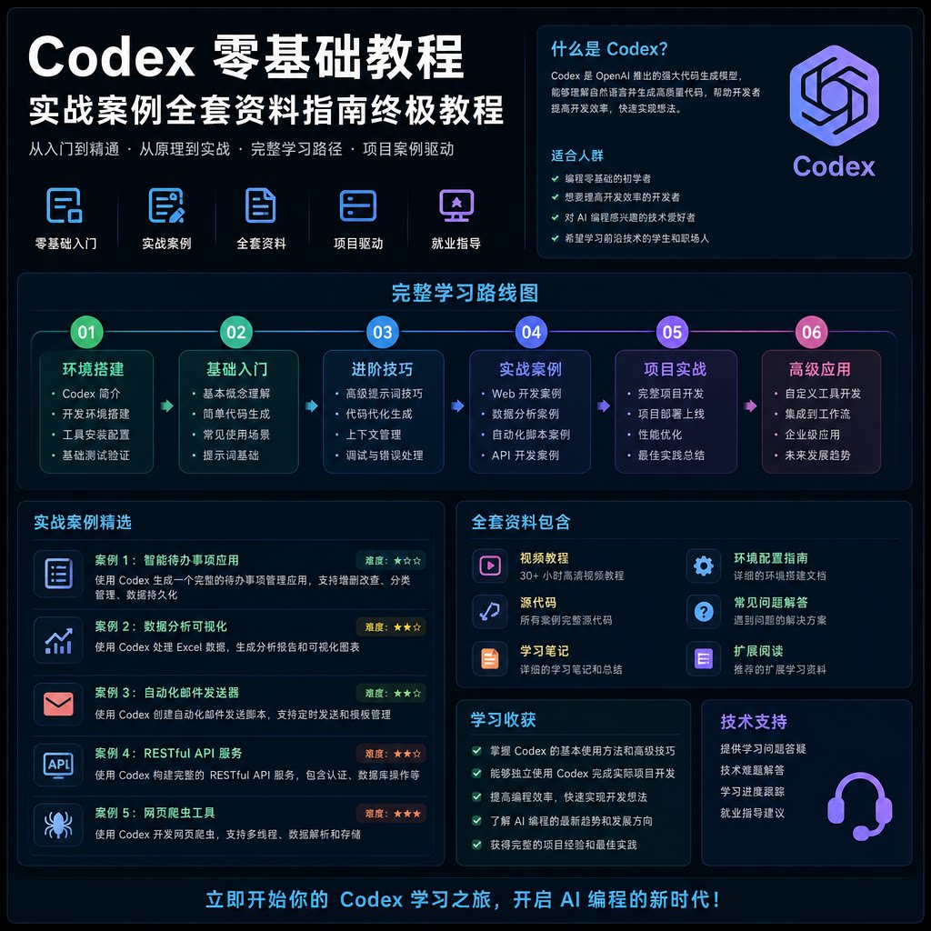 Codex 零基础教程 实战案例全套资料指南终极教程图片
