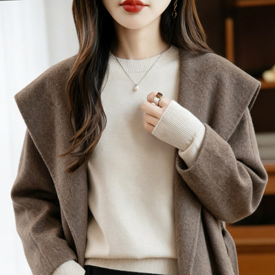 长袖宽松毛衫百搭打底衫低领毛衣