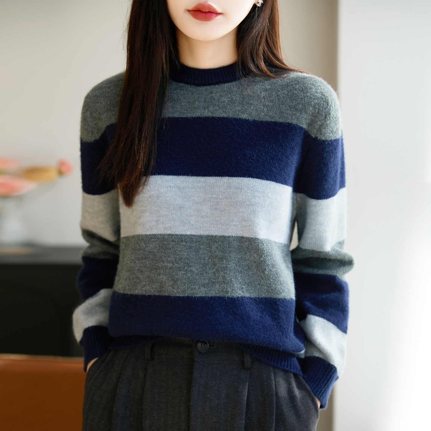 加厚保暖打底毛衣秋冬内搭毛衫