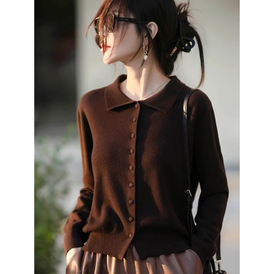 针织开衫打底毛衣上衣气质小衫