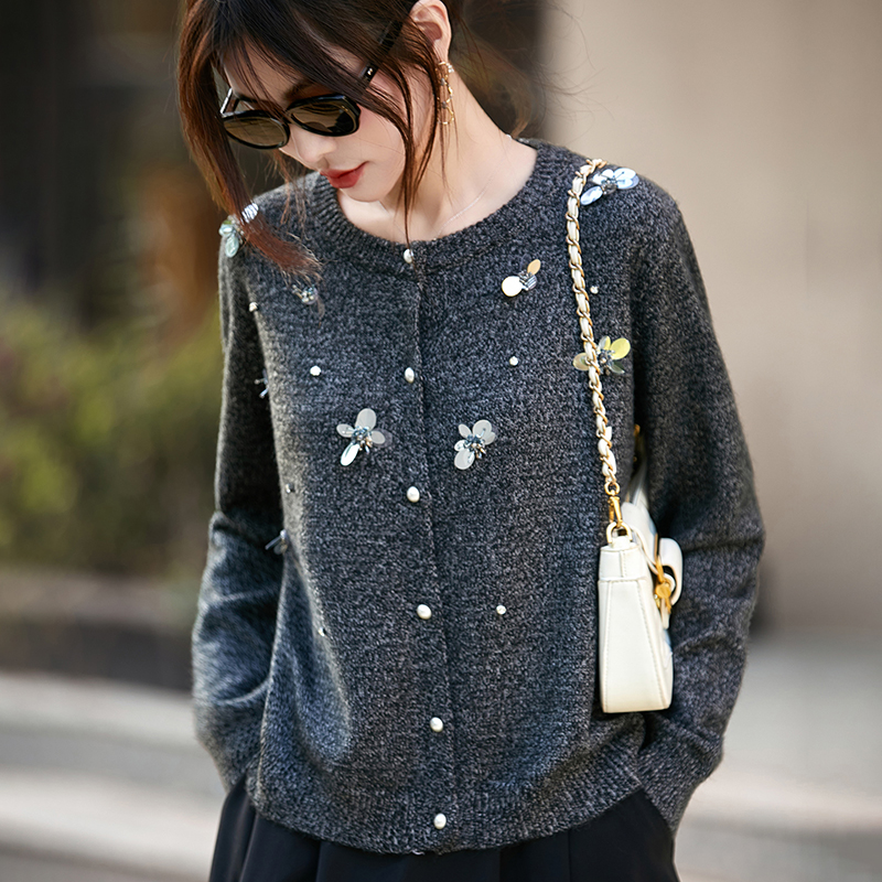 女小众设计感洋气慵懒毛衣外套