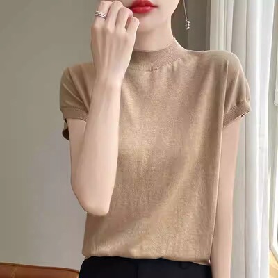 百搭宽松显瘦套头薄款打底衫