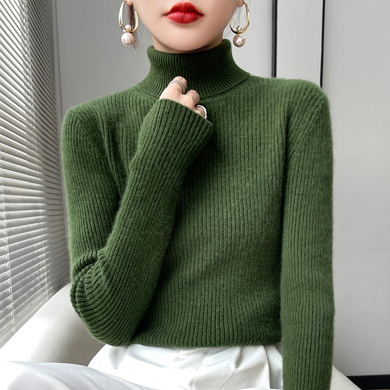 雪菲羊羊毛套头半高领内搭